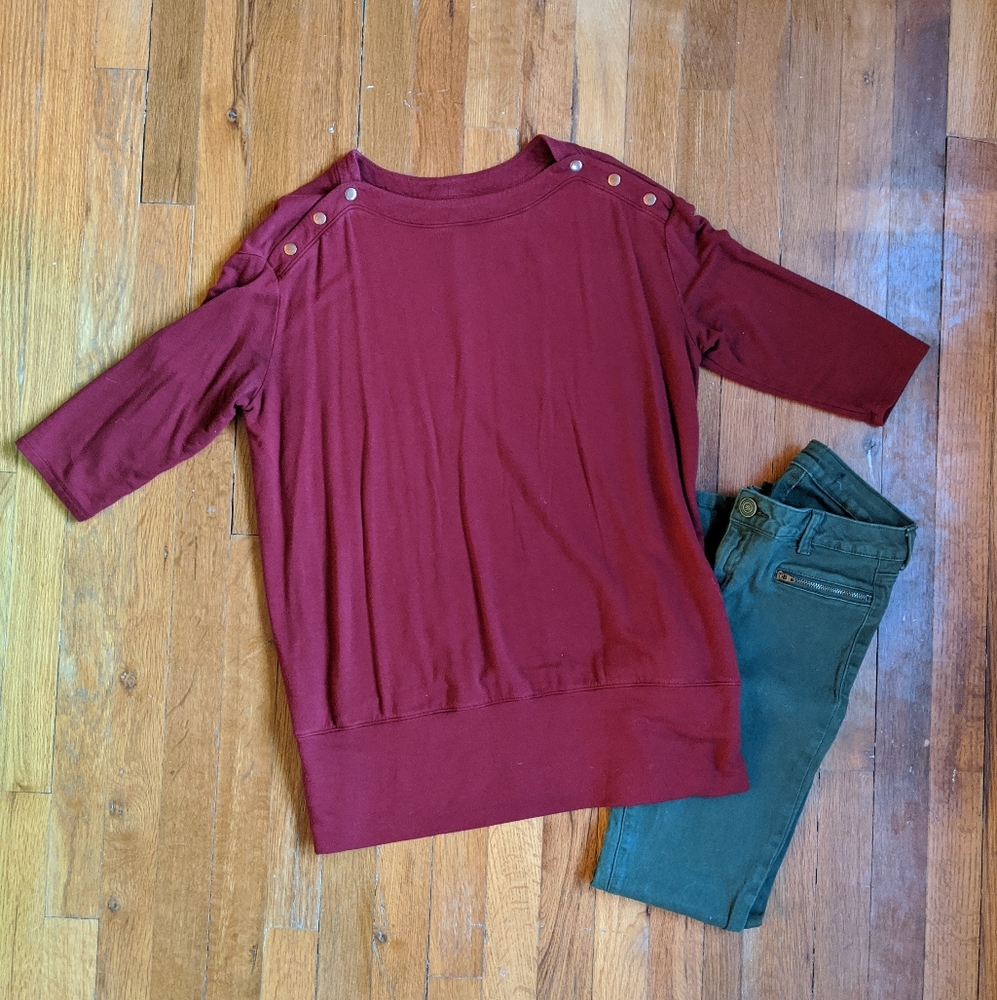 ☀️ Wine Maternity tunic shirt